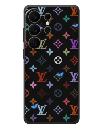 Чехол для Samsung Galaxy S26 Ultra с картинкой «Цветная монограмма LV» Чехол для Samsung Galaxy S26 Ultra с картинкой «Цветная монограмма LV»