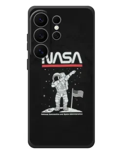 Чехол для Samsung Galaxy S26 Ultra с картинкой «NASA — шагаем по Луне»