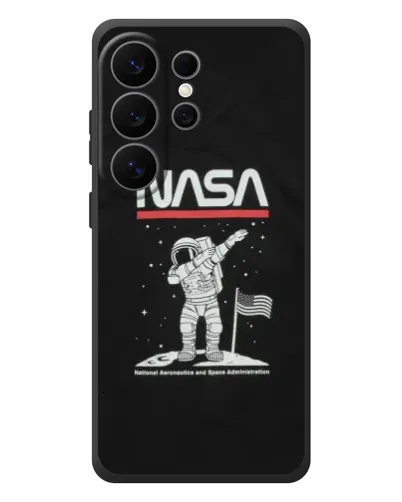 Чехол для Samsung Galaxy S26 Ultra с картинкой «NASA — шагаем по Луне»