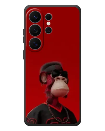 Чехол для Samsung Galaxy S26 Ultra с картинкой «Bored Ape в красном»
