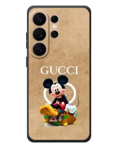 Чехол для Samsung Galaxy S26 Ultra с картинкой «Микки Маус Gucci — крафт» Чехол для Samsung Galaxy S26 Ultra с картинкой «Микки Маус Gucci — крафт»