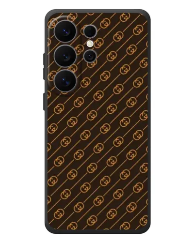Чехол для Samsung Galaxy S26 Ultra с картинкой «Gucci — золотые диагонали» Чехол для Samsung Galaxy S26 Ultra с картинкой «Gucci — золотые диагонали»