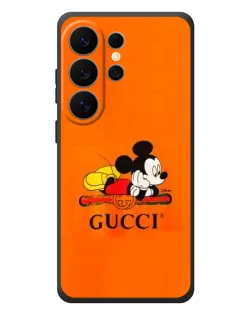 Чехол для Samsung Galaxy S26 Ultra с картинкой «Микки Маус Gucci — оранж» Чехол для Samsung Galaxy S26 Ultra с картинкой «Микки Маус Gucci — оранж»