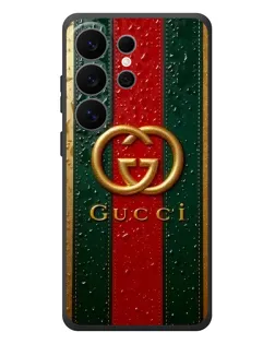 Чехол для Samsung Galaxy S26 Ultra с картинкой «Gucci — фирменная полоса и золото» Чехол для Samsung Galaxy S26 Ultra с картинкой «Gucci — фирменная полоса и золото»