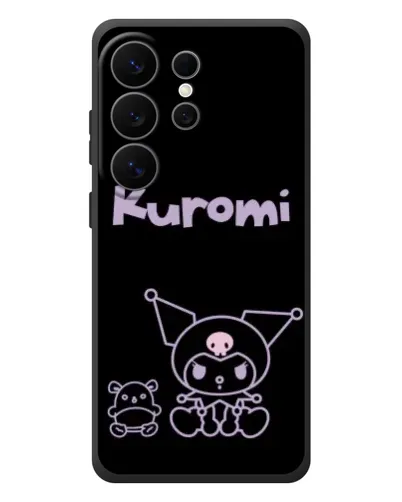 Чехол для Samsung Galaxy S26 Ultra с картинкой «Kuromi — черный минимализм»