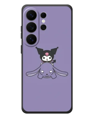 Чехол для Samsung Galaxy S26 Ultra с картинкой «Kuromi на лиловом фоне»