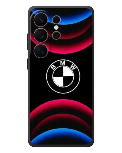 Чехол для Samsung Galaxy S26 Ultra с картинкой «Логотип BMW и неоновые дуги» Чехол для Samsung Galaxy S26 Ultra с картинкой «Логотип BMW и неоновые дуги»