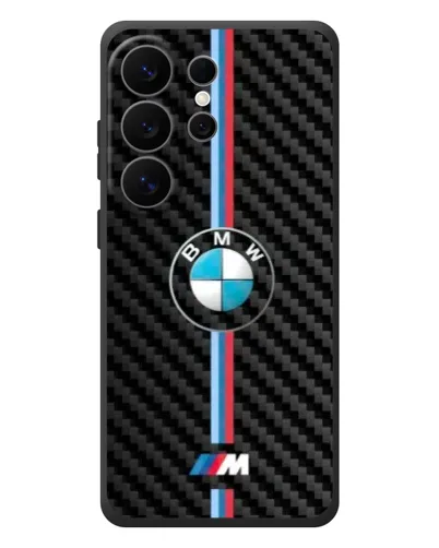Чехол для Samsung Galaxy S26 Ultra с картинкой «Эмблема BMW и карбон» Чехол для Samsung Galaxy S26 Ultra с картинкой «Эмблема BMW и карбон»
