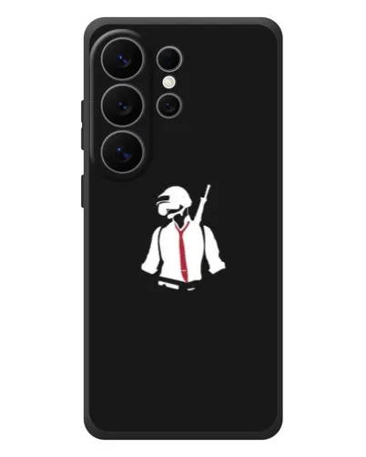 Чехол для Samsung Galaxy S26 Ultra с картинкой «PUBG — силуэт воина»