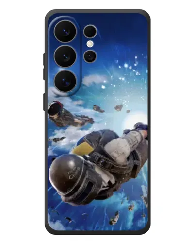 Чехол для Samsung Galaxy S26 Ultra с картинкой «Десант PUBG — прыжок»