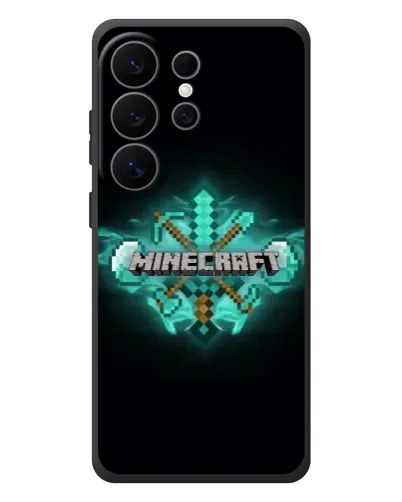 Чехол для Samsung Galaxy S26 Ultra с картинкой «Minecraft Diamond лого»