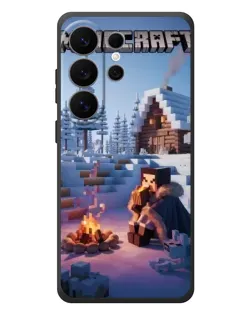 Чехол для Samsung Galaxy S26 Ultra с картинкой «Зимний Minecraft»