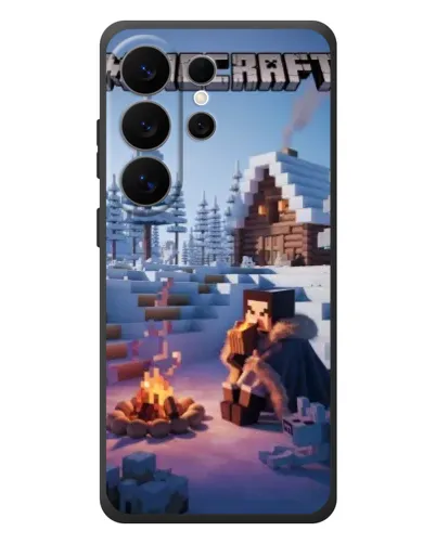 Чехол для Samsung Galaxy S26 Ultra с картинкой «Зимний Minecraft»
