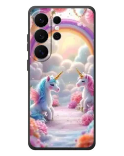 Чохол для Samsung Galaxy S26 Ultra з картинкою «Веселка і єдинороги»