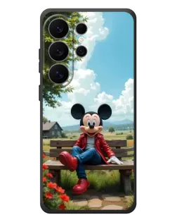 Чехол для Samsung Galaxy S26 Ultra с картинкой «Микки на скамейке»