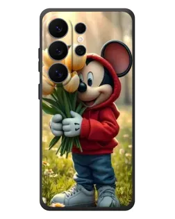 Чехол для Samsung Galaxy S26 Ultra с картинкой «Микки с тюльпанами»