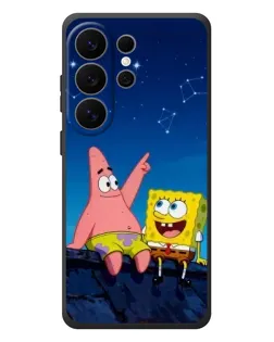Чехол для Samsung Galaxy S26 Ultra с картинкой «Губка Боб и Патрик ночью»