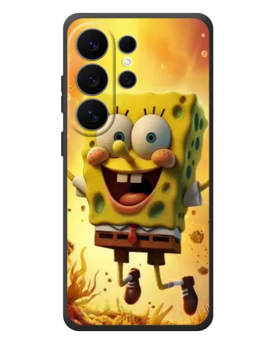 Чехол для Samsung Galaxy S26 Ultra с картинкой «Губка Боб прыгает»