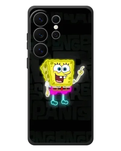 Чехол для Samsung Galaxy S26 Ultra с картинкой «Неоновый Губка Боб»