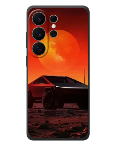 Чехол для Samsung Galaxy S26 Ultra с картинкой «Cybertruck на Марсе»