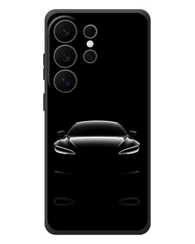 Чехол для Samsung Galaxy S26 Ultra с картинкой «Силуэт Tesla Night»