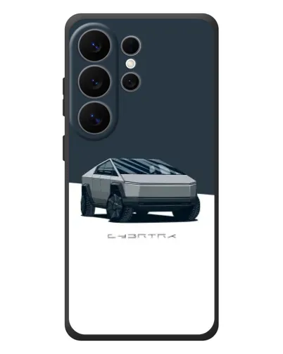 Чехол для Samsung Galaxy S26 Ultra с картинкой «Серебристый Cybertruck Tesla»