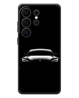 Чехол для Samsung Galaxy S26 Ultra с картинкой «Фары Tesla Night»