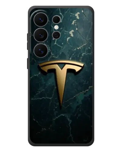 Чехол для Samsung Galaxy S26 Ultra с картинкой «Мраморная Tesla Gold»