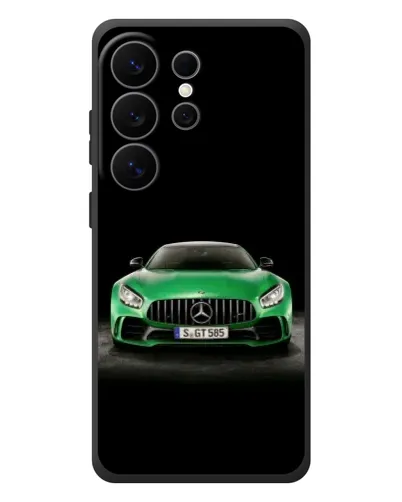 Чехол для Samsung Galaxy S26 Ultra с картинкой «Mercedes — неоновый лого»
