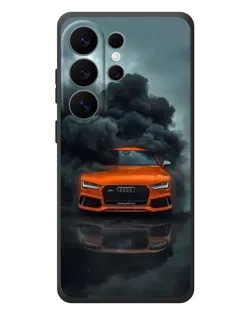 Чехол для Samsung Galaxy S26 Ultra с картинкой «Audi в облаках дыма»