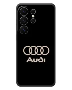 Чехол для Samsung Galaxy S26 Ultra с картинкой «Audi — золотой логотип»