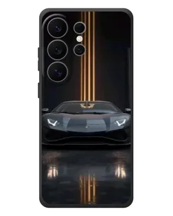 Чехол для Samsung Galaxy S26 Ultra с картинкой «Lamborghini золотые линии»