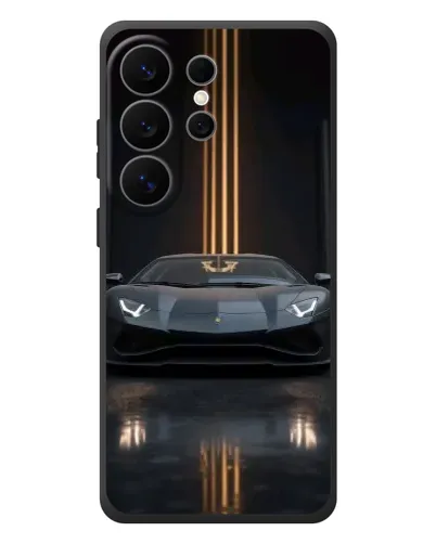 Чехол для Samsung Galaxy S26 Ultra с картинкой «Lamborghini золотые линии» Чехол для Samsung Galaxy S26 Ultra с картинкой «Lamborghini золотые линии»