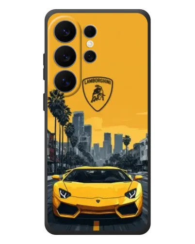Чехол для Samsung Galaxy S26 Ultra с картинкой «Желтый Lamborghini город» Чехол для Samsung Galaxy S26 Ultra с картинкой «Желтый Lamborghini город»