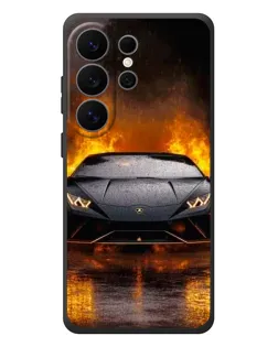 Чехол для Samsung Galaxy S26 Ultra с картинкой «Lamborghini в огне»