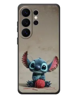 Чехол для Samsung Galaxy S26 Ultra с картинкой «Стич на коричневом фоне»