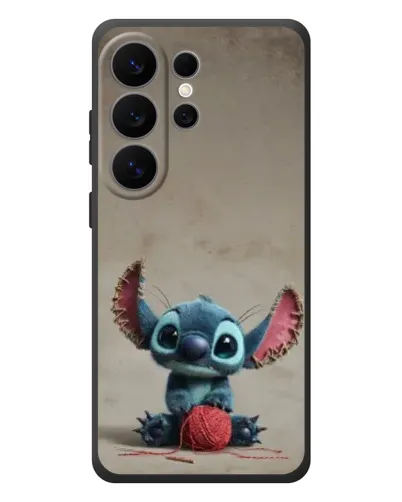 Чехол для Samsung Galaxy S26 Ultra с картинкой «Стич на коричневом фоне»