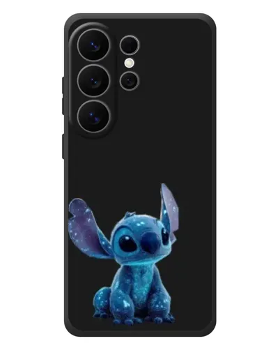 Чехол для Samsung Galaxy S26 Ultra с картинкой «Стич на черном»