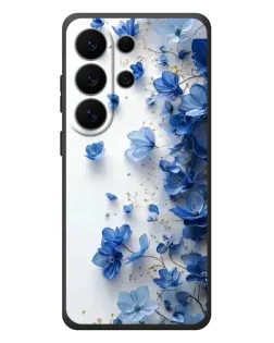 Чехол для Samsung Galaxy S26 Ultra с картинкой «Голубой цветочный каскад»