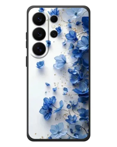 Чехол для Samsung Galaxy S26 Ultra с картинкой «Голубой цветочный каскад»