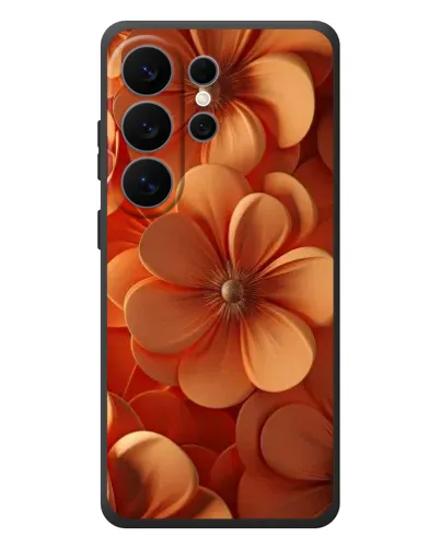 Чехол для Samsung Galaxy S26 Ultra с картинкой «Оранжевый макро цветок»
