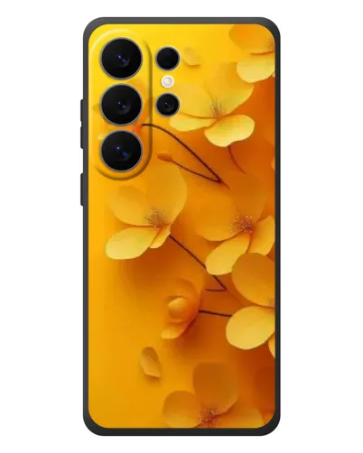 Чехол для Samsung Galaxy S26 Ultra с картинкой «Золотые лепестки»
