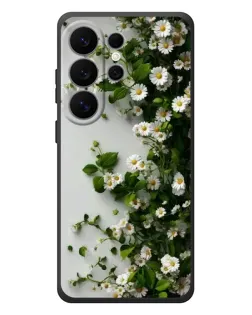 Чехол для Samsung Galaxy S26 Ultra с картинкой «Ветка мелких белых цветов»
