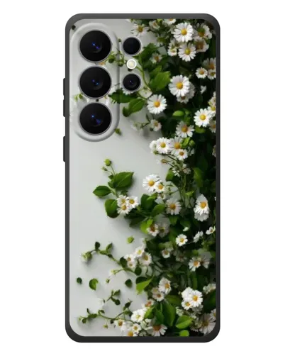 Чехол для Samsung Galaxy S26 Ultra с картинкой «Ветка мелких белых цветов»