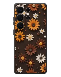 Чехол для Samsung Galaxy S26 Ultra с картинкой «Узор из маленьких подсолнухов»
