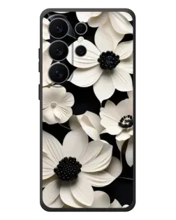 Чехол для Samsung Galaxy S26 Ultra с картинкой «Объемные белые цветы»
