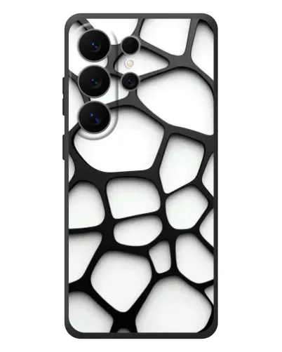 Чехол для Samsung Galaxy S26 Ultra с картинкой «Белая объемная сетка» Чехол для Samsung Galaxy S26 Ultra с картинкой «Белая объемная сетка»