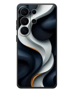 Чехол для Samsung Galaxy S26 Ultra с картинкой «Объемные черно-белые ленты» Чехол для Samsung Galaxy S26 Ultra с картинкой «Объемные черно-белые ленты»