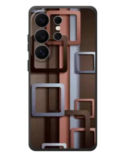 Чехол для Samsung Galaxy S26 Ultra с картинкой «Коричневые объемные квадраты» Чехол для Samsung Galaxy S26 Ultra с картинкой «Коричневые объемные квадраты»