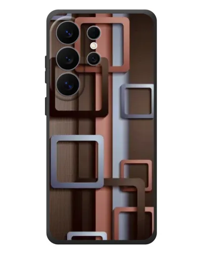 Чехол для Samsung Galaxy S26 Ultra с картинкой «Коричневые объемные квадраты» Чехол для Samsung Galaxy S26 Ultra с картинкой «Коричневые объемные квадраты»